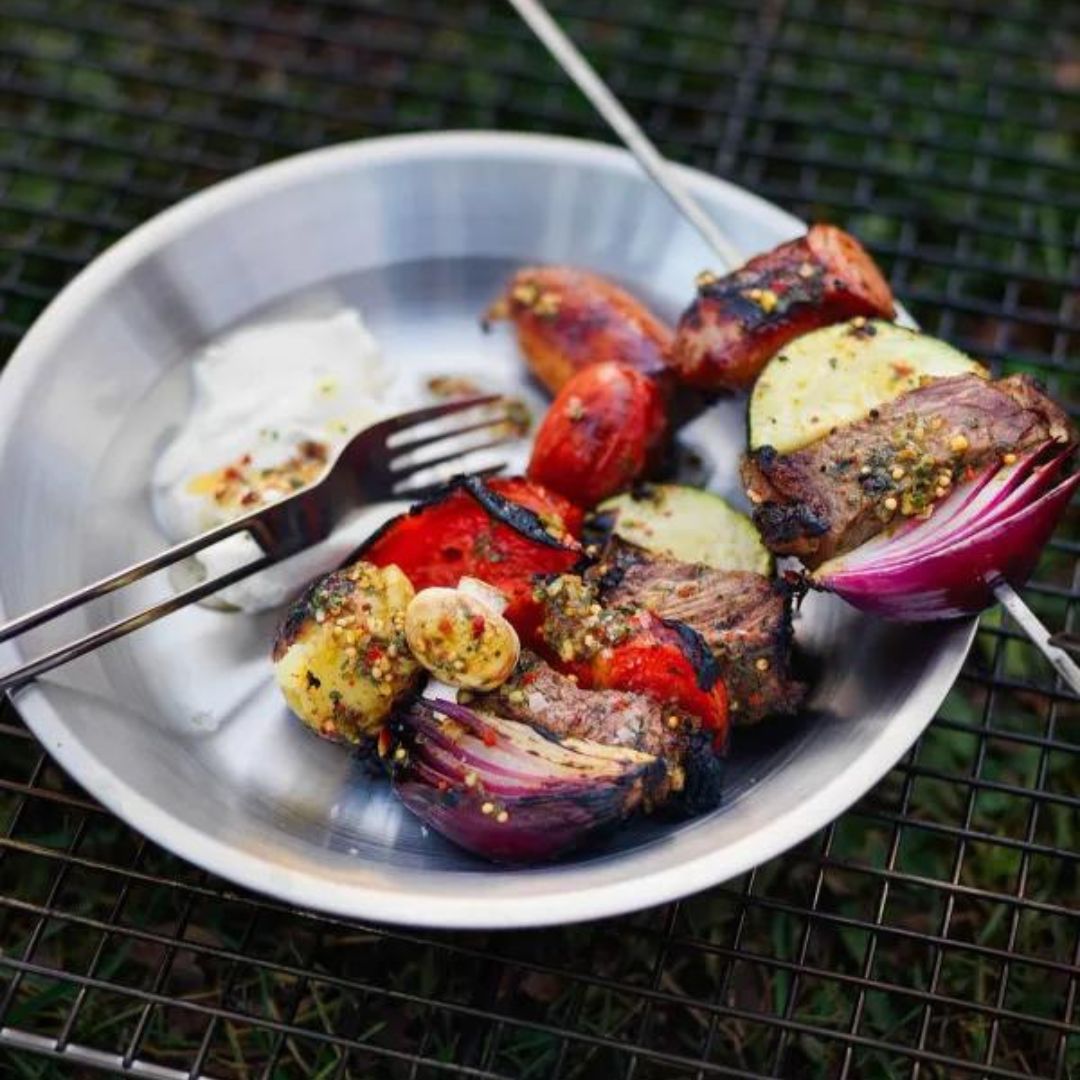 Marinated outdoor skewers